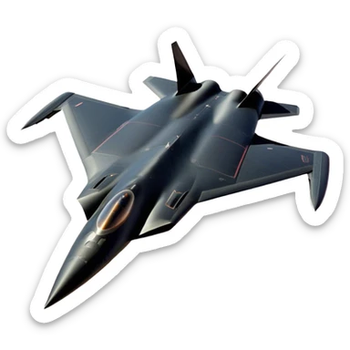 SR-71 Blackbird - Lockheed Martin (Stealth Grey) A sleek, high-speed reconnaissance aircraft with an elongated, needle-like fuselage and a smooth, aerodynamic design. The body is finished in a deep, matte jet-black with subtle panel lines and heat-resistant detailing. Its twin engines are seamlessly integrated into the structure, with sharp, swept-back wings that emphasize speed and stealth. The cockpit canopy is tinted, adding to its mysterious, high-tech aesthetic, while the overall silhouette exudes an aura of unmatched velocity and secrecy. sticker