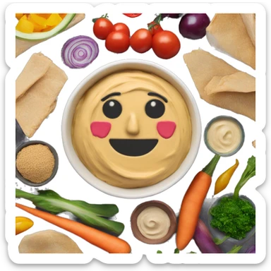 Mezze Houmous Rainbow Veg Grain Bowl sticker