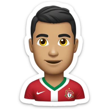 cristiano ronaldo with the portugal shirt sticker