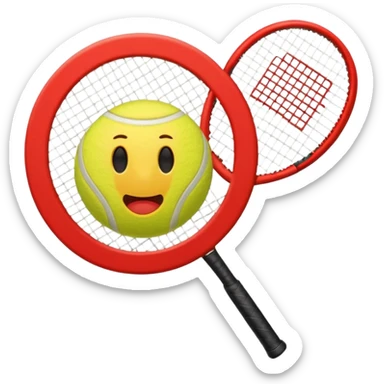 traffic sign style emoji of no tennis playing allowed sticker