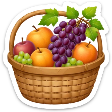 fruits in basket sticker