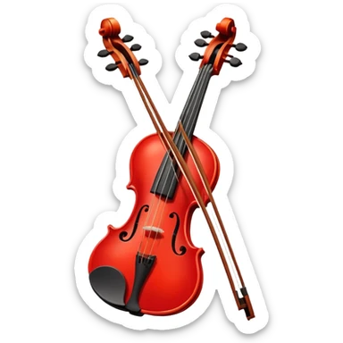 Chili pepper with violin sticker