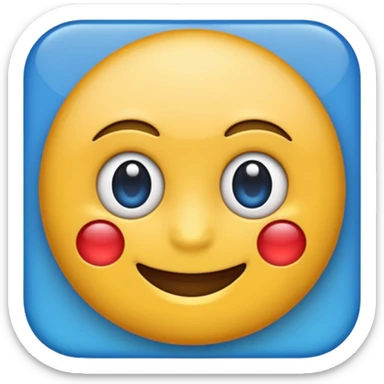 O emoji azul com o selo verificado dentro sticker