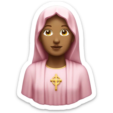 Light pink mother Mary statue sticker