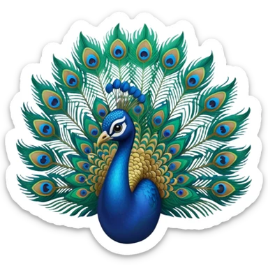 Peacock feather sticker