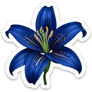 dark blue stargazer lily sticker
