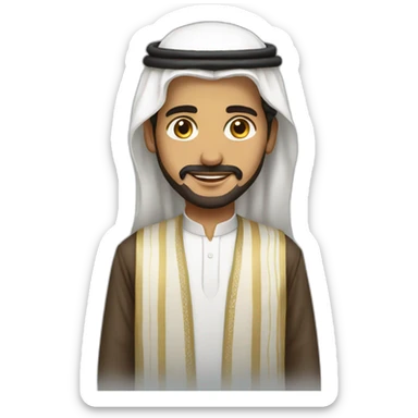Saudi guy with traditional clothes sticker
