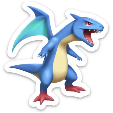 Latios-Sharpedo-Charmeleon-Gible-Gabite-Larvitar-Fakémon-Fusion Full Body sticker