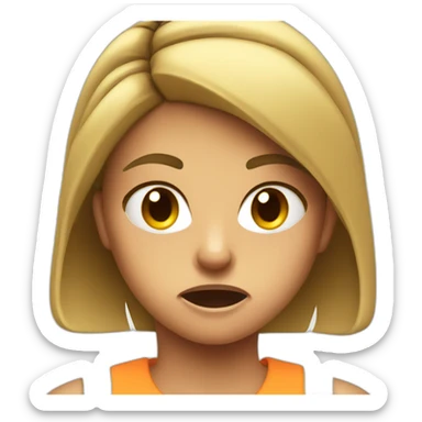 Tennis girl angry sticker