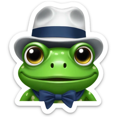 Frog with Penn State hat  sticker