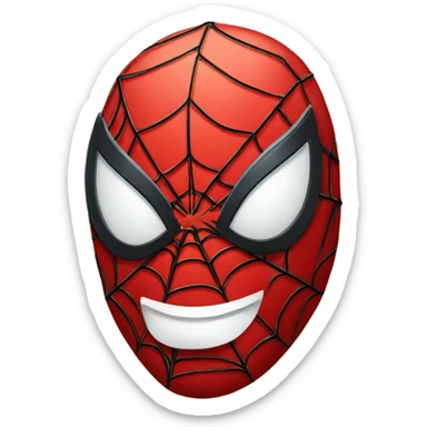 Spiderman face smile sticker