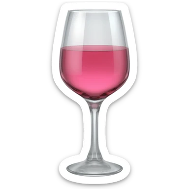 Glass of pink wine sticker
