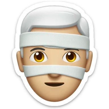 Man with one eye and bandages sticker