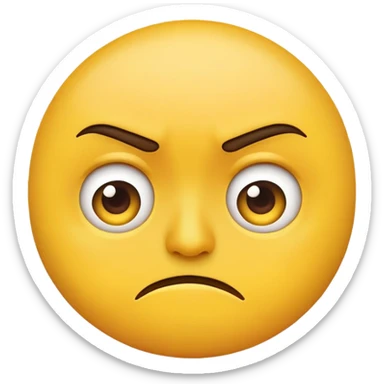 side eye emoji with kind of a look if disgust sticker