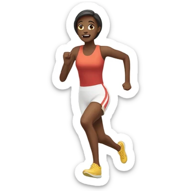 woman sprinting emoji sticker