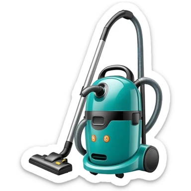 Teal vacuum cleaner sticker