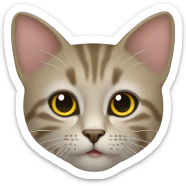 Un chat qui fait caca sticker