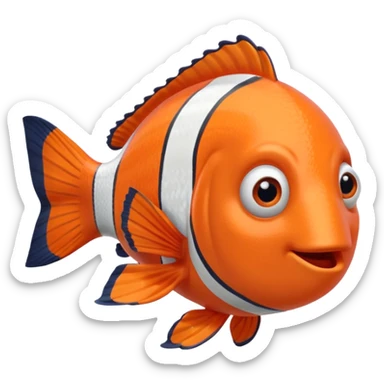 tôi muốn tạo 1 con cá nemo màu cam cute sticker