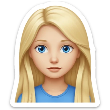 Long hair blonde girl  sticker