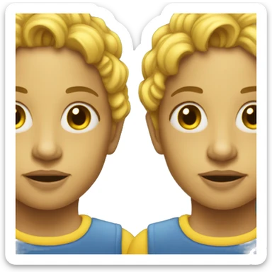 Two yellow Gemini twins  sticker