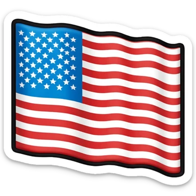 Pop art American flag sticker