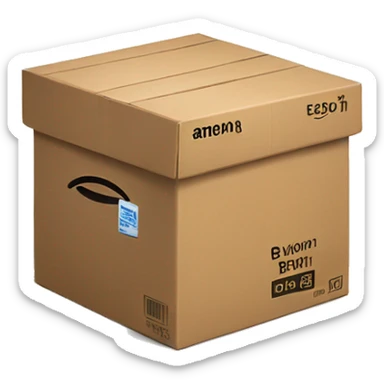 Amazon delivery box open sticker