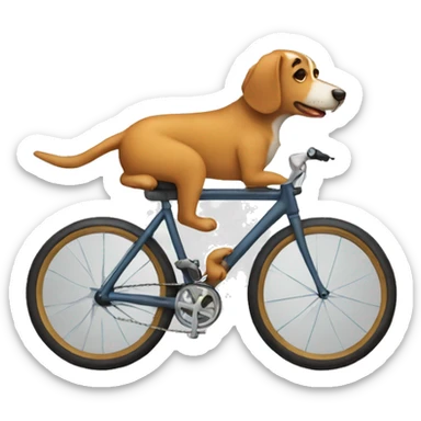 Dog bicycles  sticker