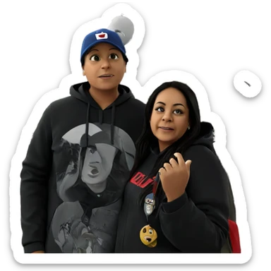 boy with hat by tree sticker