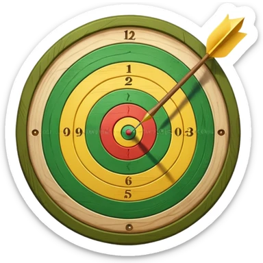 target archery with arrow in center sticker