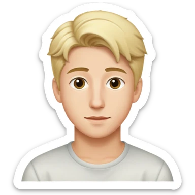 Milo Manheim, young male actor with blonde hair sticker