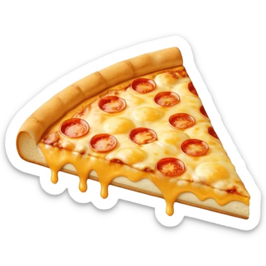 Slice of plain cheese pizza sticker
