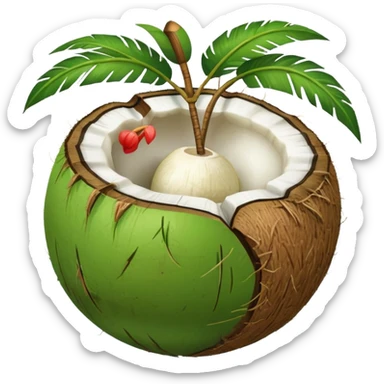 Green Coconut  sticker