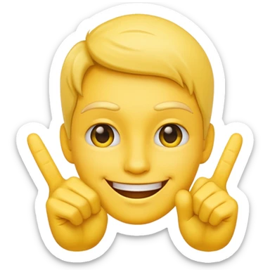 Smile face with two middle fingers  sticker