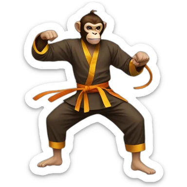 Monkey kungfu sticker
