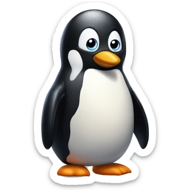  giant 🧠 penguin, genius penguin!! sticker