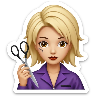 hairdressers nightmare halloween sticker