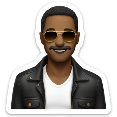 man sunglasses kiss sticker