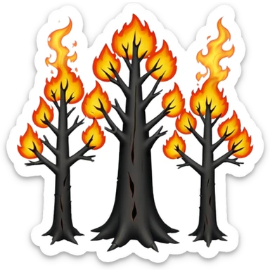 Burnt Trees sticker