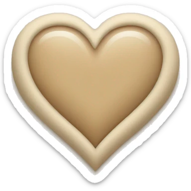 Beige heart  sticker