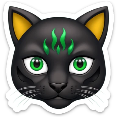 Pantera negra ojos verdes sticker