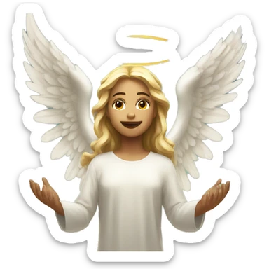 angel worship sticker