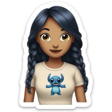 Stitch girl sticker