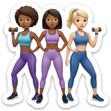 women working out sticker