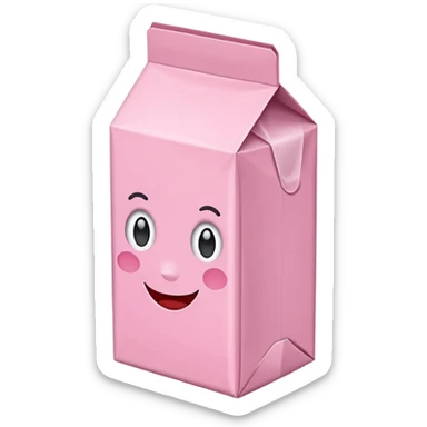 Strawberry milk carton sticker