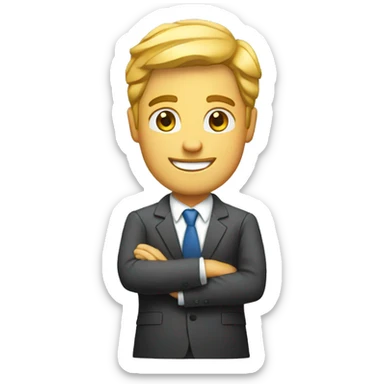 business man giving value sticker