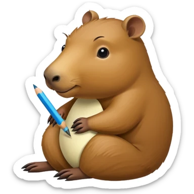 code writing capybara sticker