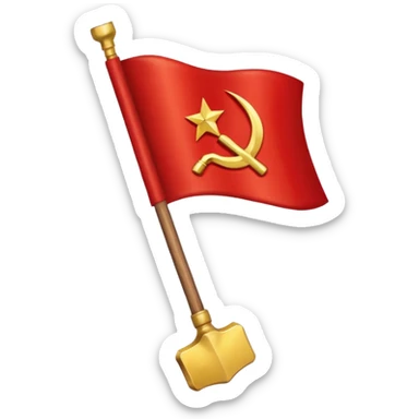 Soviet flag not on flagpole sticker