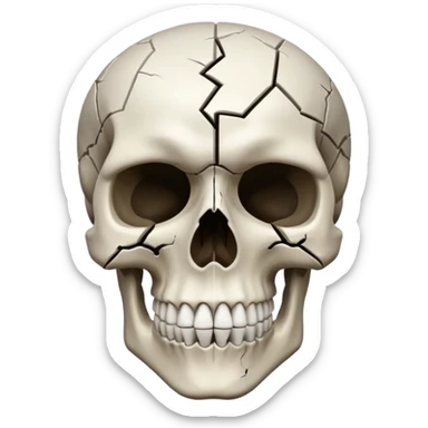 Mind blown skull sticker