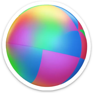 beach ball glow sticker