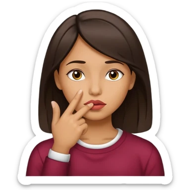 Emoji de humano mandando a callar sticker